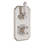 BC Designs Victrion 1 Outlet 2 Handle Brushed Nickel Concealed Thermostatic Shower Valve Cut Out
